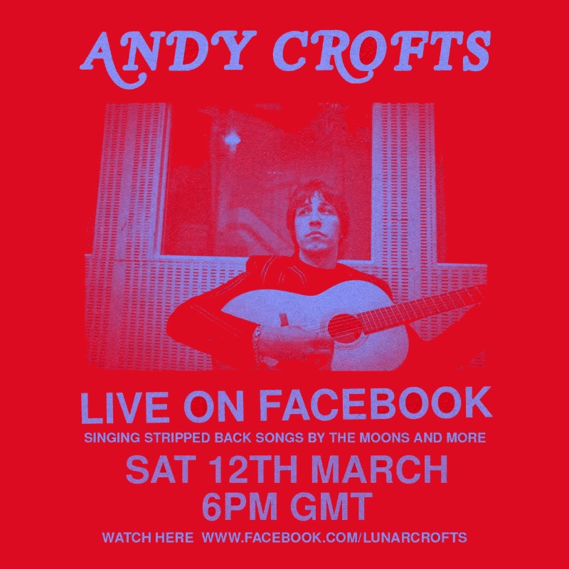 Andy 'Live', 6pm this Saturday news item at Andy Crofts